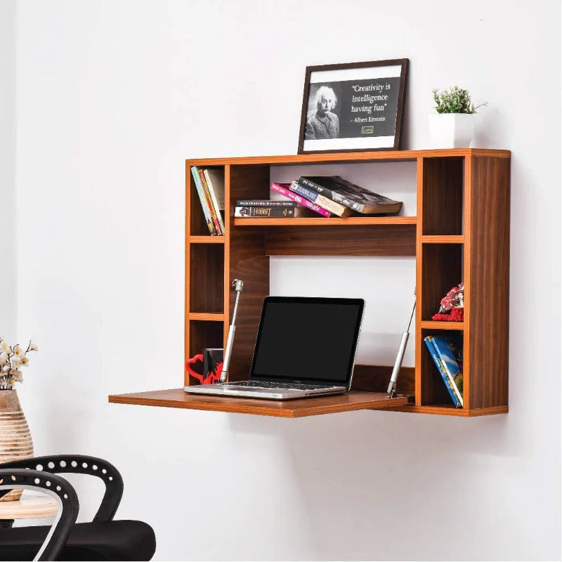 SmartSpace™ Wall-Mounted Foldable Laptop Desk – White Laminated Finish