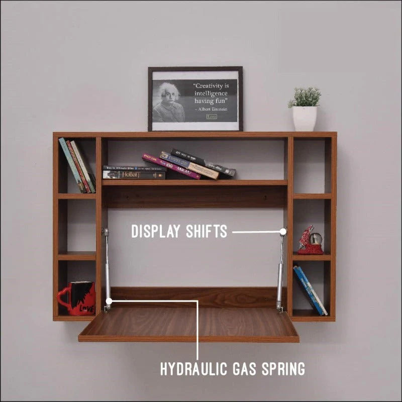 SmartSpace™ Wall-Mounted Foldable Laptop Desk – White Laminated Finish