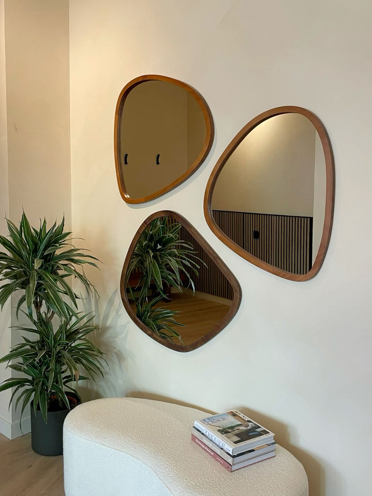 Eleganz 3-Piece Polish Mirror Frame Set – Decorative Wall Accent