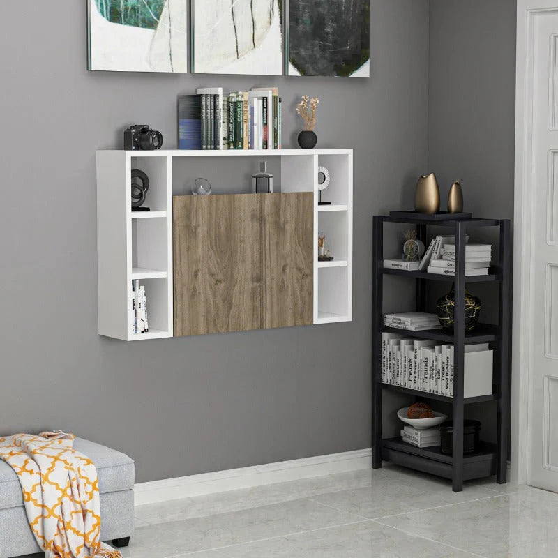 SmartSpace™ Wall-Mounted Foldable Laptop Desk – White Laminated Finish