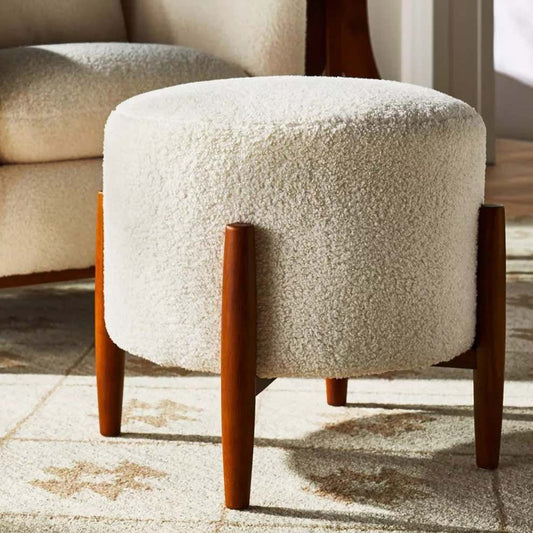 Luxe Curve Back Ottoman Chair
