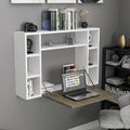 SmartSpace™ Wall-Mounted Foldable Laptop Desk – White Laminated Finish